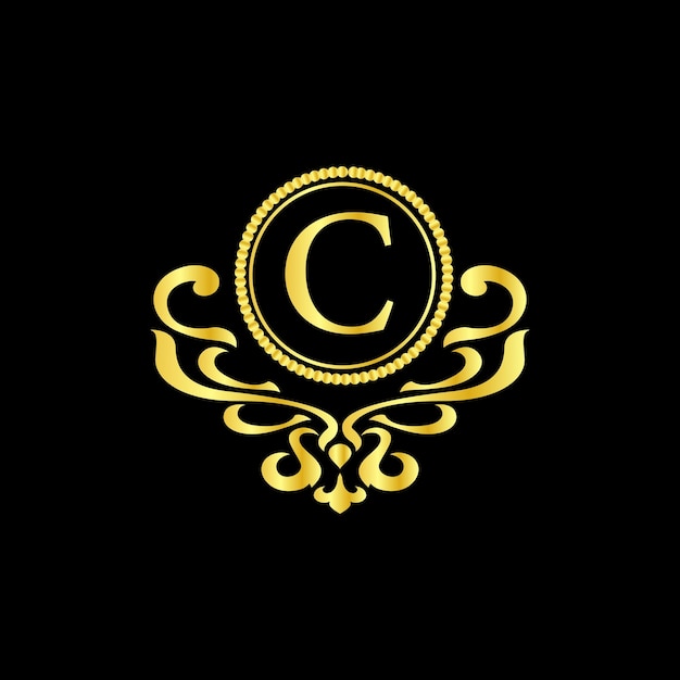 c vector luxe logo ontwerpsjabloon