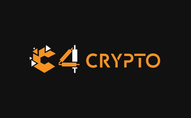 Шаблон логотипа C4 Crypto