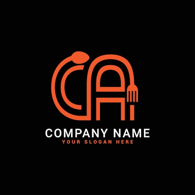 Ca ac Foodrestaurantspoon letter logo