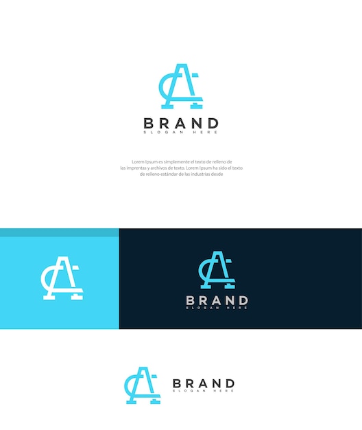 CA ac Letter Logo Icon Brand Identity Sign CA ac Letter Symbol Template