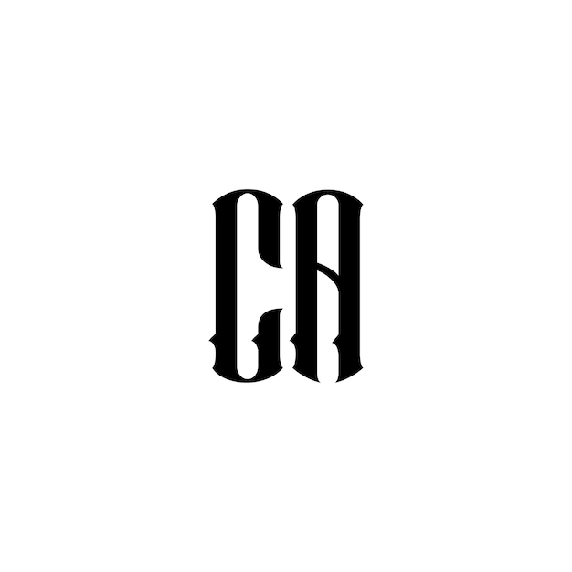 CA monogram logo design letter text name symbol monochrome logotype alphabet character simple logo