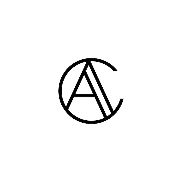 дизайн логотипа с монограммой ca