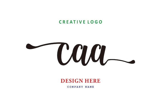 Il logo del lettering caa è semplice, facile da capire e autorevole