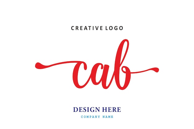 CAB lettering logo is simple easy to understand and authoritative