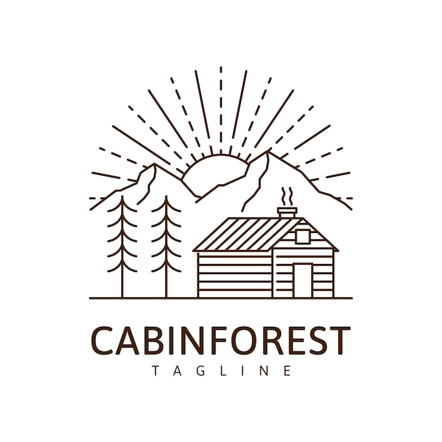 Cabine in de bos illustratie vector