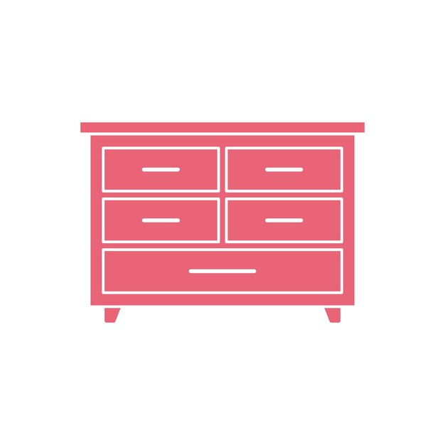 Vector cabinet drawers icon vector template illustration design