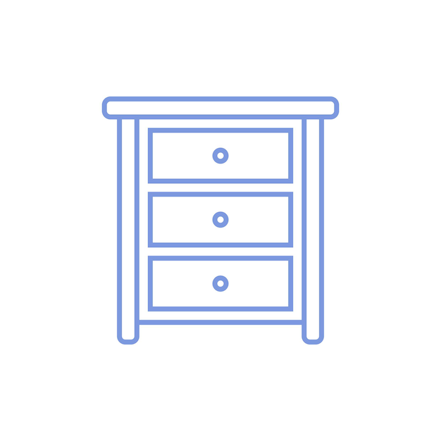 Vector cabinet drawers icon vector template illustration design