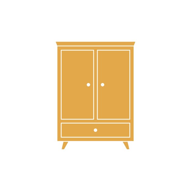 Cabinet drawers icon vector template illustration design