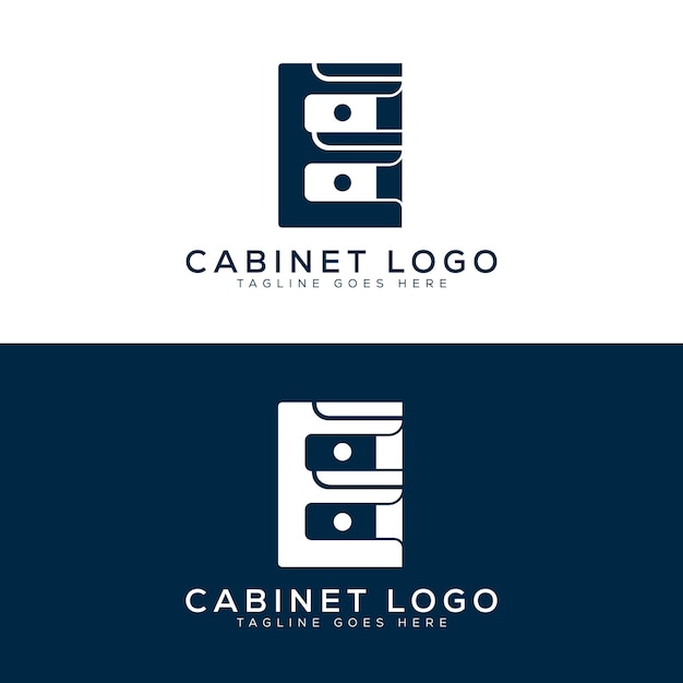 Vettore design moderno del logo degli armadietti