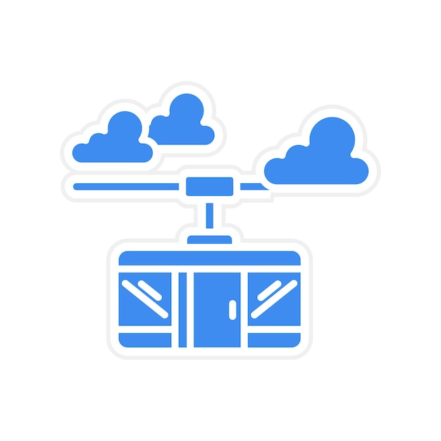 Cable Car icon vector image Can be used for Theme Park