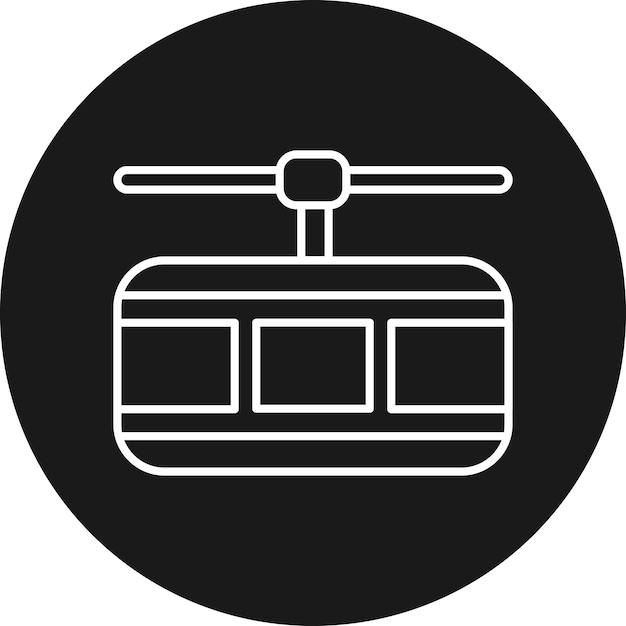 Cable Car vector icon Can be used for Transport iconset