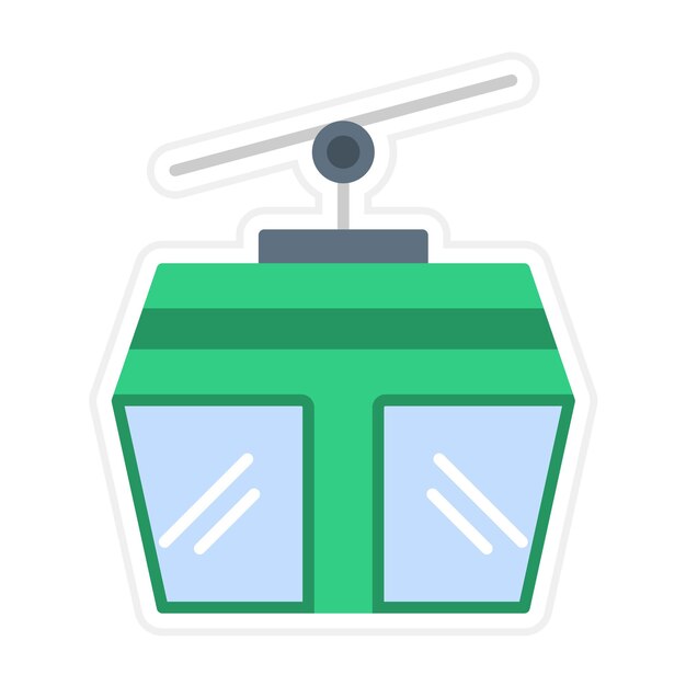 Cable Car vector icon Can be used for Winter iconset