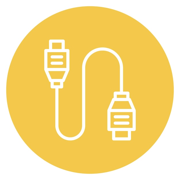 Векторное изображение иконки кабеля может быть использовано для батареи и питания