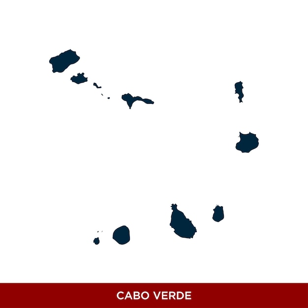 Cabo verde country map icon vector design template