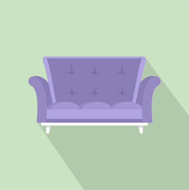 Vector cabriole sofa icon flat illustration of cabriole sofa vector icon for web design