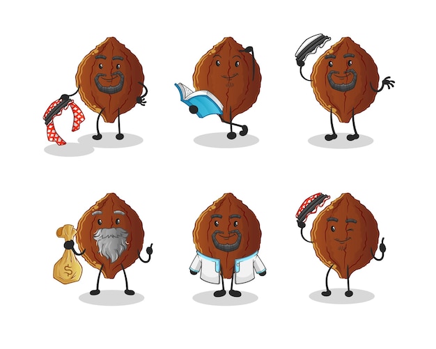 Cacao Arabische karakter cartoon mascotte vector