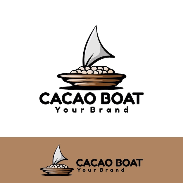 Cacao boat art ilustration