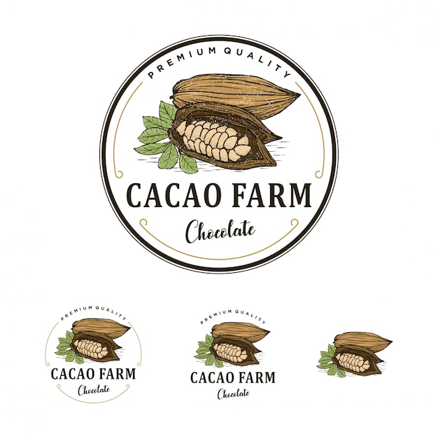 Cacao boerderij vintage logo