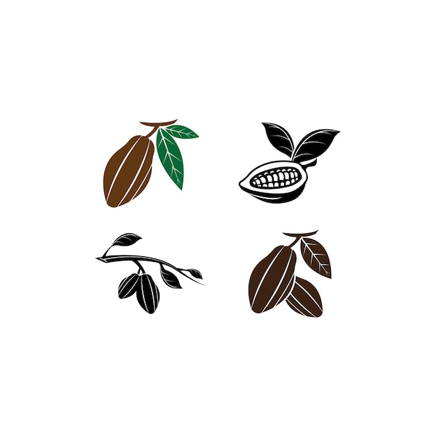 Cacao cacao logo vector pictogram illustratie ontwerp