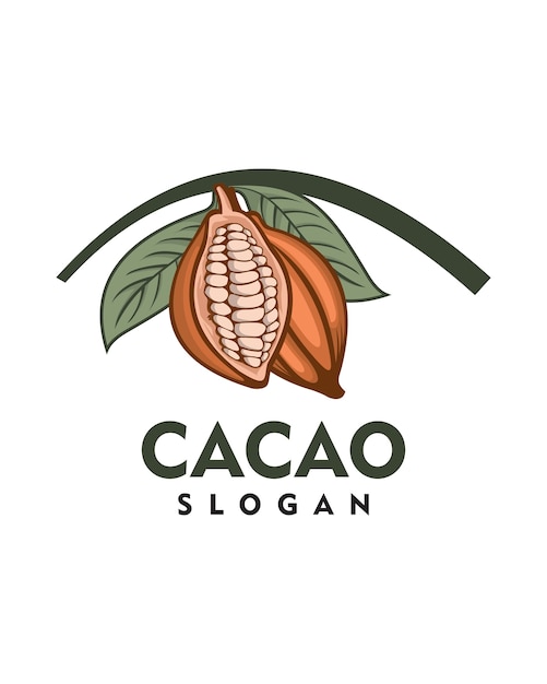 Шаблон логотипа Cacao Fruit