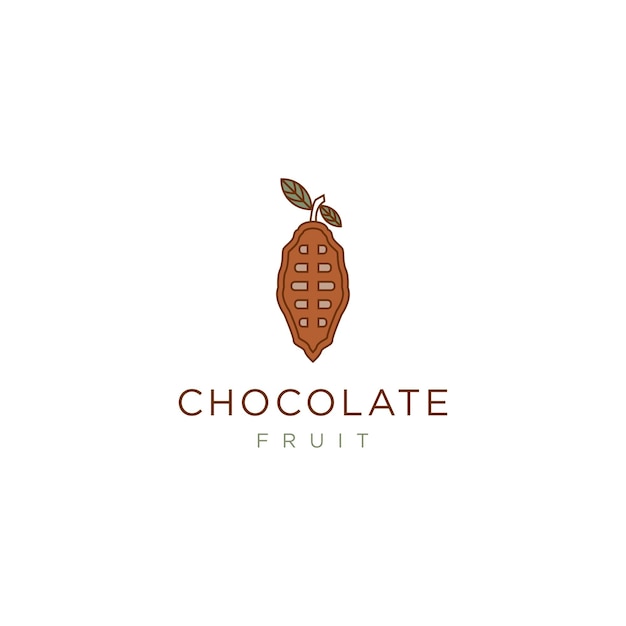 Cacao ontwerp cacaoplant logo vector pictogrammalplaatje