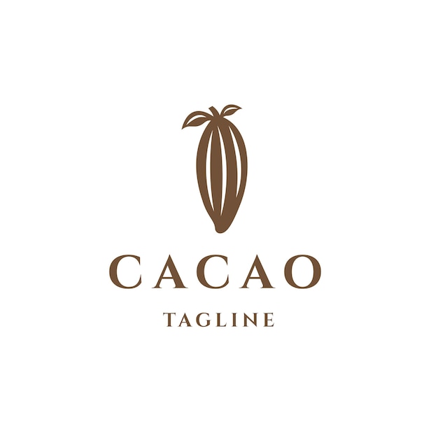 Cacao tak logo ontwerp sjabloon platte vector