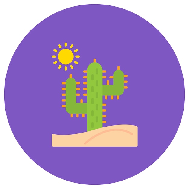 Vector cacti flat illustration