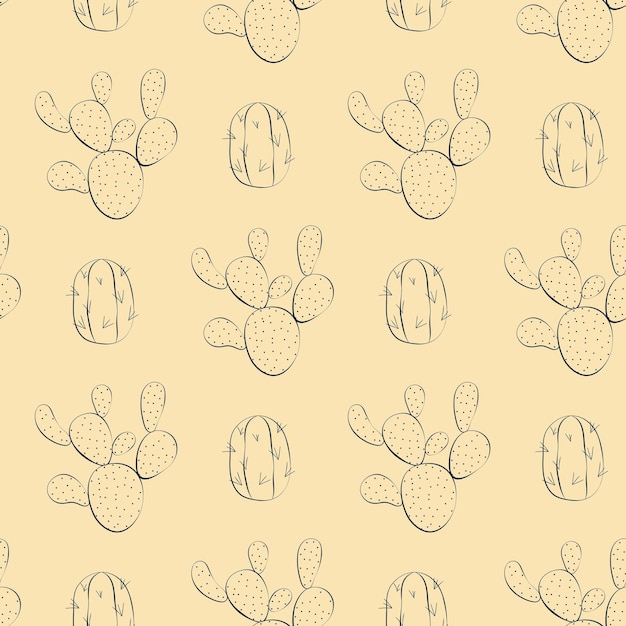 Cacti seamless pattern