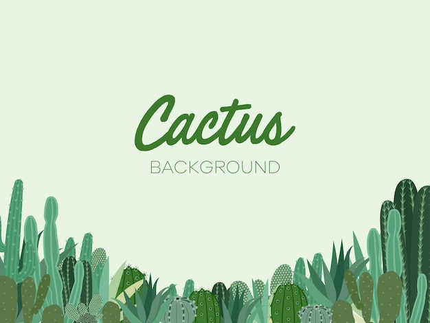Vettore sfondo di cactus