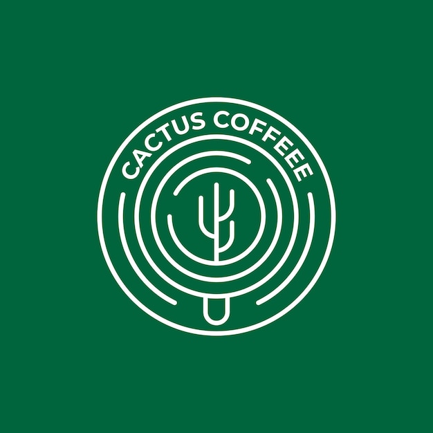 Vettore caffè di cactus