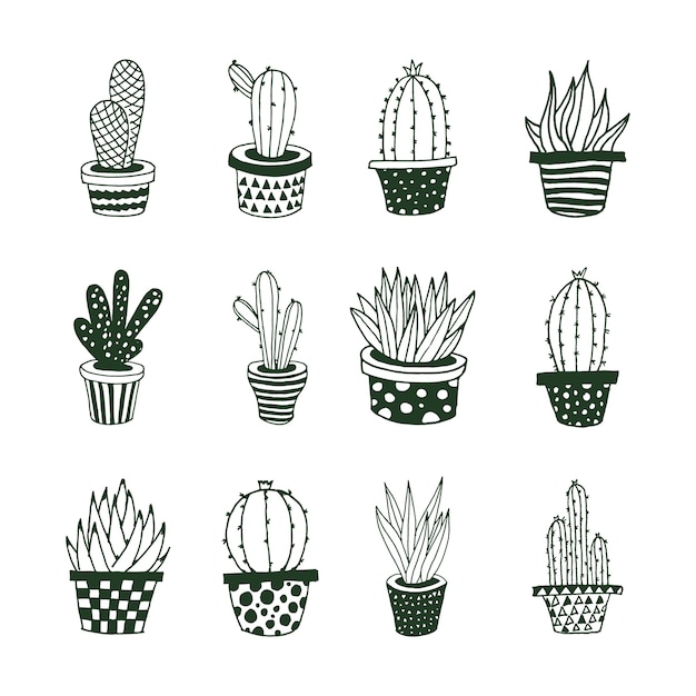 Doodle di cactus