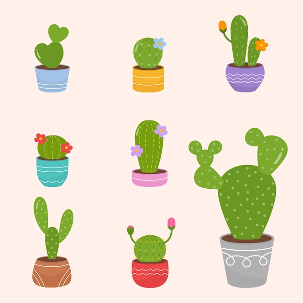 Cactus elementen set