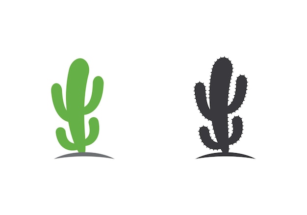 Cactus icon Logo template vector