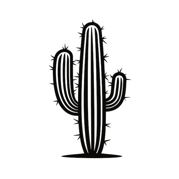 Cactus icon simple gardening illustration plant vector flat sign