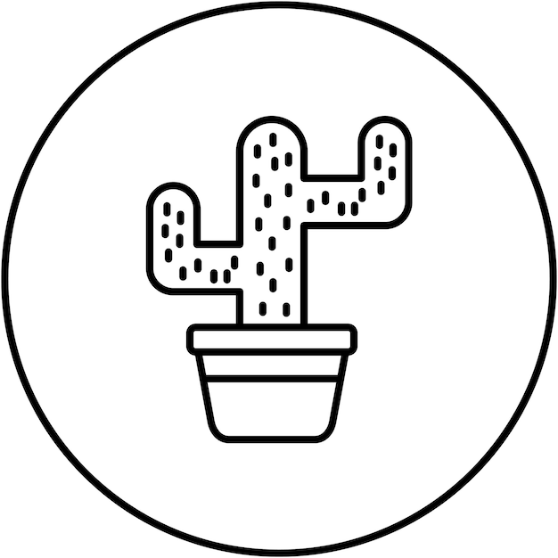 Cactus icon vector image can be used for gardening