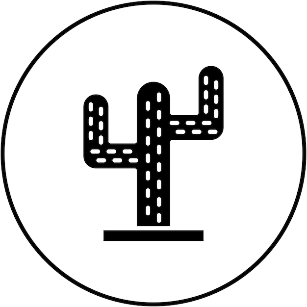 Vettore immagine vettoriale dell'icona del cactus può essere utilizzata per wild west