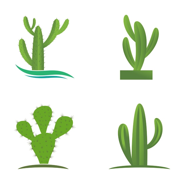 Cactus in bloempot logo Vector illustratie