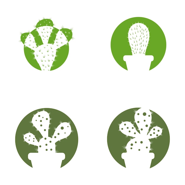 Cactus in bloempot logo Vector illustratie