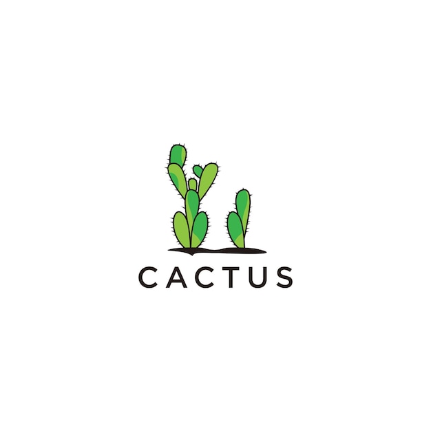 Vector cactus logo ontwerp vector