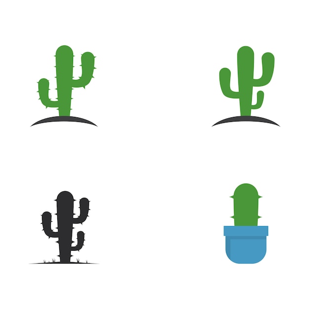 Premium Vector Cactus Logo Template Vector Icon Illustration