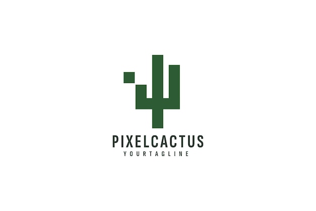 Cactus logo vector icon illustration
