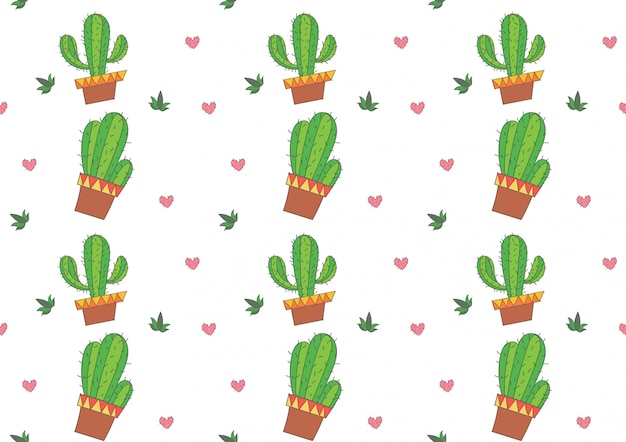 Cactus naadloze patroon vector