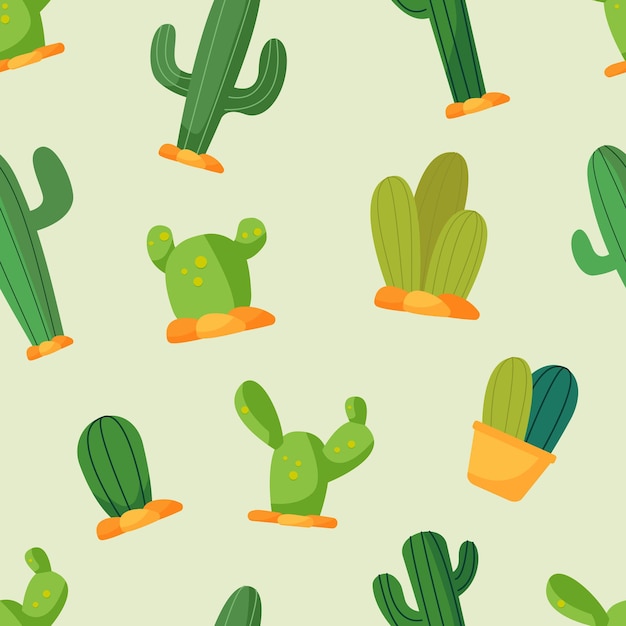 Cactus naadloze patroon wallpaper achtergrond