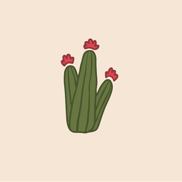 Cactus op pot symbool social media post vector illustratie