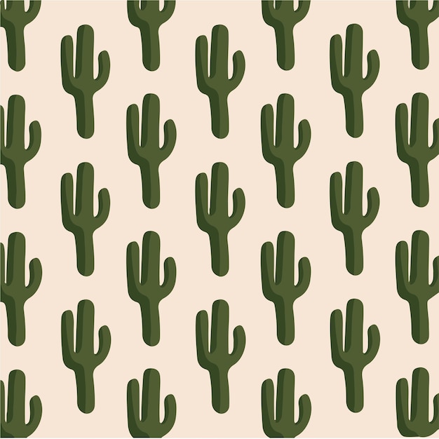 Illustrazione botanica di vettore del fondo del modello del cactus