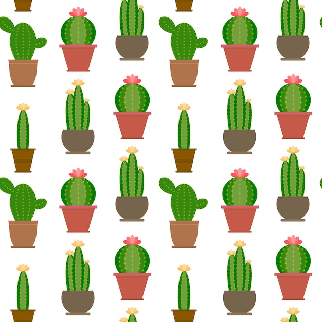 Cactus pattern background Cute summer pattern for design wallpaper wrapping paper fabric