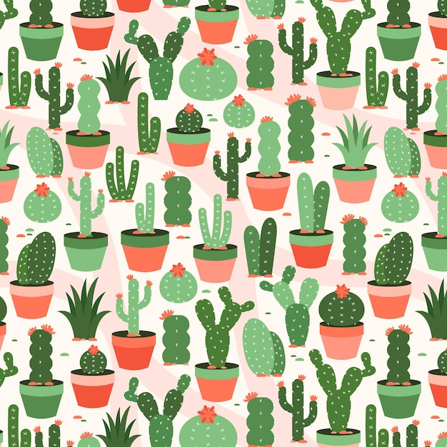 Vector cactus pattern pack