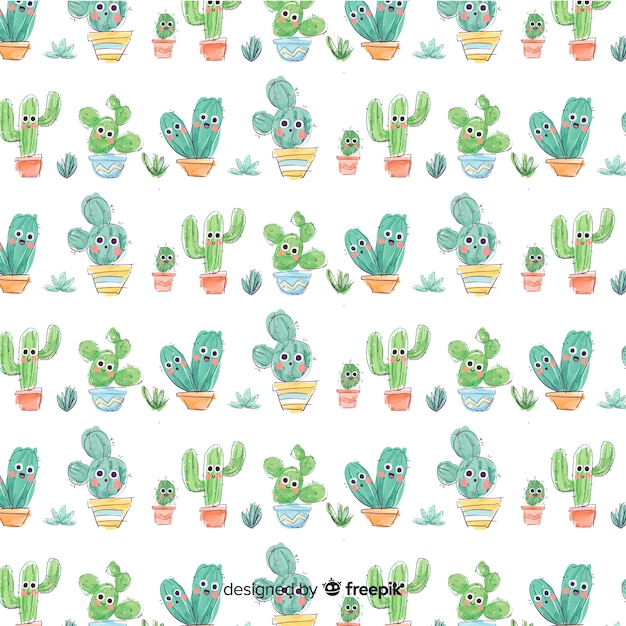 Vector cactus pattern