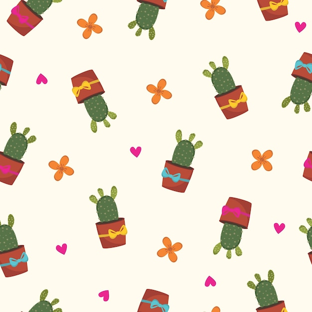 Vector cactus pattern