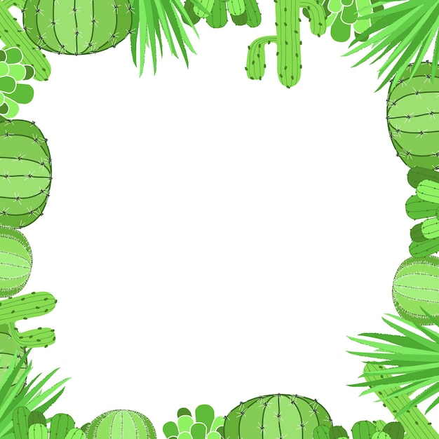 Cactus plant illustratie frame achtergrond